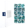 thumbnail image 7 of John Bead 1000pcs Aqua AB Round Oval Acrylic Plastic Flat Back Rhinestones Assorted Box, 7 of 7