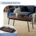 thumbnail image 4 of Zimtown Folding Coffee Table, 31.5" Portable Wood Small Table Study Lap Desk for Living Room, Home, Office, No Assembly Needed, Walnut, 4 of 6