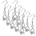 thumbnail image 1 of Aretes en forma de caracol Spiral01 5Pzas Espiral Plata Metal/Zirconia., 1 of 2
