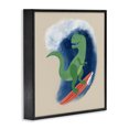 thumbnail image 3 of Stupell Industries Modern Surfing Dino T-Rex Black Framed Giclee Art, 12 x 12, by Carrie Cantwell, 3 of 8