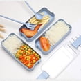 thumbnail image 2 of Inteprter Caja Bento de 3 capas, organizador multicolor, contenedor de alimentos extraíble, caja de almacenamiento, niños, estudiantes, personal, Utensilios de cocina Beige Inteprter HA065904-04, 2 of 6