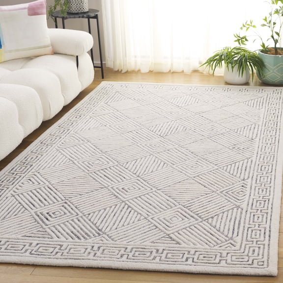 Safavieh Soho Gloria Geometric Area Rug, Gray/Ivory, 5' x 8'
