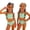 Green, variant on CCRFTGI Swimsuits for Child Girls Size 7 Two Piece Sets Swimming Girls Bathing Suit Beach Holiday Floral Print Bikini Set Summer Cute Girls Fashion Swimsuits Swimwear Sky Blue 1-2 Years