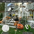 thumbnail image 2 of Realistic Spider Web Halloween Decoration - 20x18 ft Spider Web + 60” Giant Fake Spider, 2 of 6