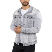X RAY Jeans Mens Denim Jacket, Grey, S