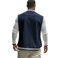 thumbnail image 5 of Bcfgryg Men's Spring And Autumn Vest Coat Standing Collar Sleeveless Button Jacket Vest Mens Waterproof Jacket Blue XXXL, 5 of 5