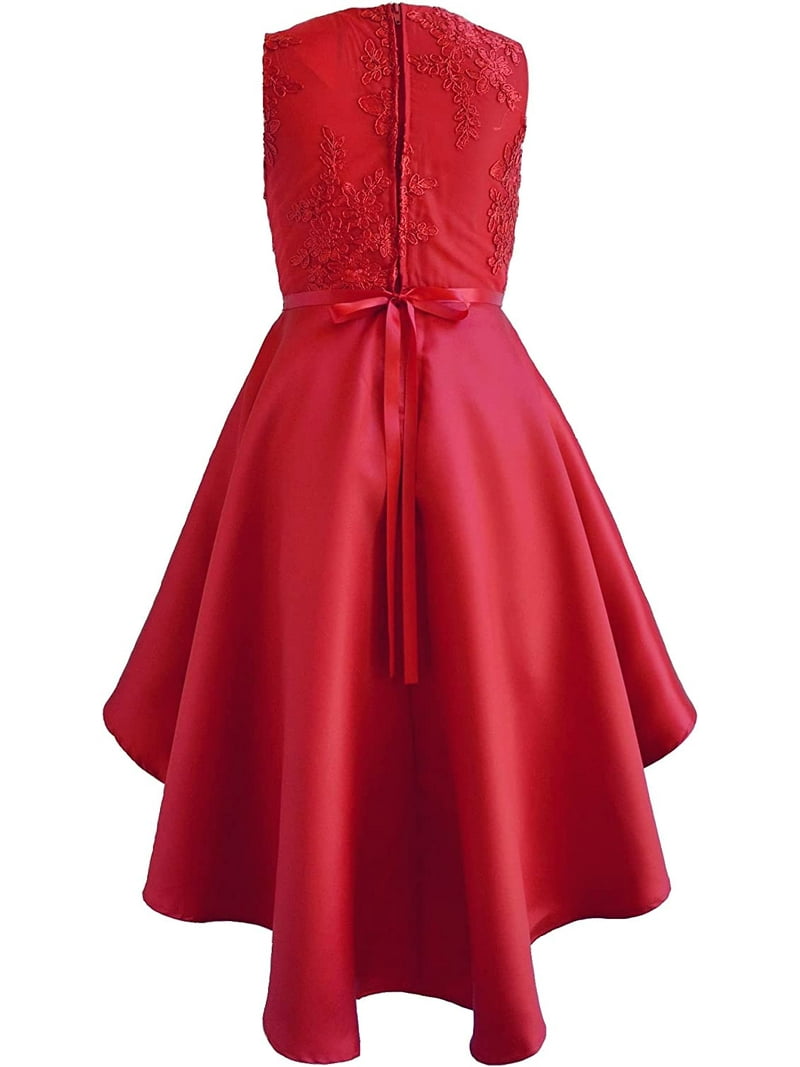 sachin and babi light blue dress Rare Editions Girls 7-16 Embroidered Mesh Mikado Wrap Skirt Holiday Dress  (Red 14) main image 0