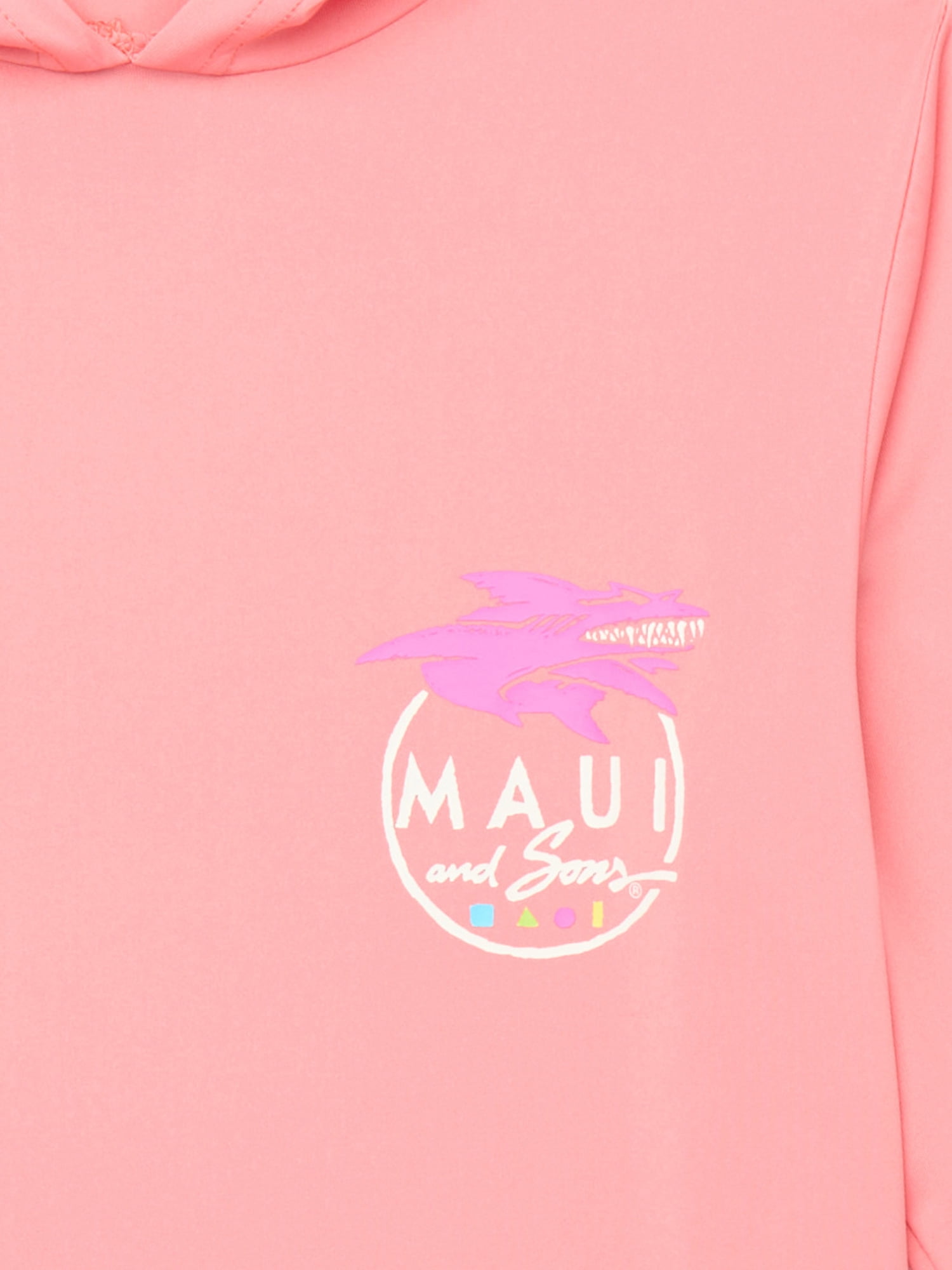 Maui and Sons Boys Twisted Logo Hooded Sun Shirt, Sizes XS-XL