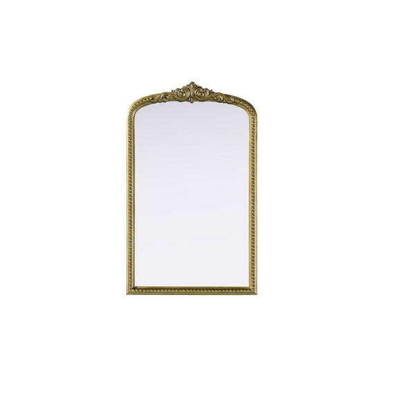 Elegant Decor Naomi Vintage Resin Mirror 22x36 in Antique Brass