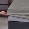 thumbnail image 5 of Maplenight Drap-Housse Format Grand, Draps Rafraîchissants pour Dormeurs Ayant Chaud, Protège-Matelas Imperméable - Respirant, Lavable à la Machine, Polyester à Séchage Rapide TPU Gris, 5 of 5