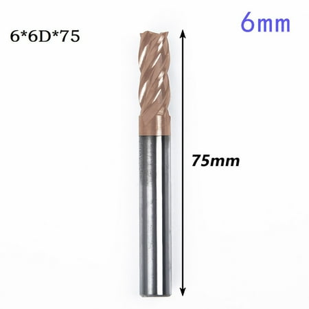 

1PC HRC55 4 Flute End Milling Cutter Bit Aluminum Alloy Coating Tungsten Steel