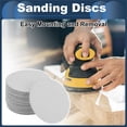 thumbnail image 2 of Discos de lija Unique Bargains, 3.94" 120 grano para reparación automotriz, papel de lija redondo con gancho y bucle de óxido de aluminio blanco, 50 piezas, 2 of 7