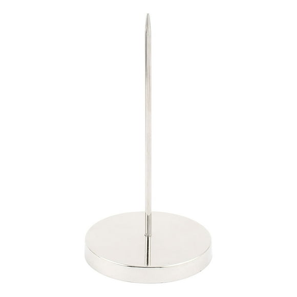 1 Piece Receipt Holder Spike, Metal Check Spindle 5.9 Inch Silver Bill Fork Memo Note Paper Holder Spike