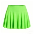 thumbnail image 3 of Women's Tennis Golf Skirts High Waisted with Pockets Inner Shorts for Athletic Skorts Sports Running Pickleball,Green 9-10 Years, 3 of 4