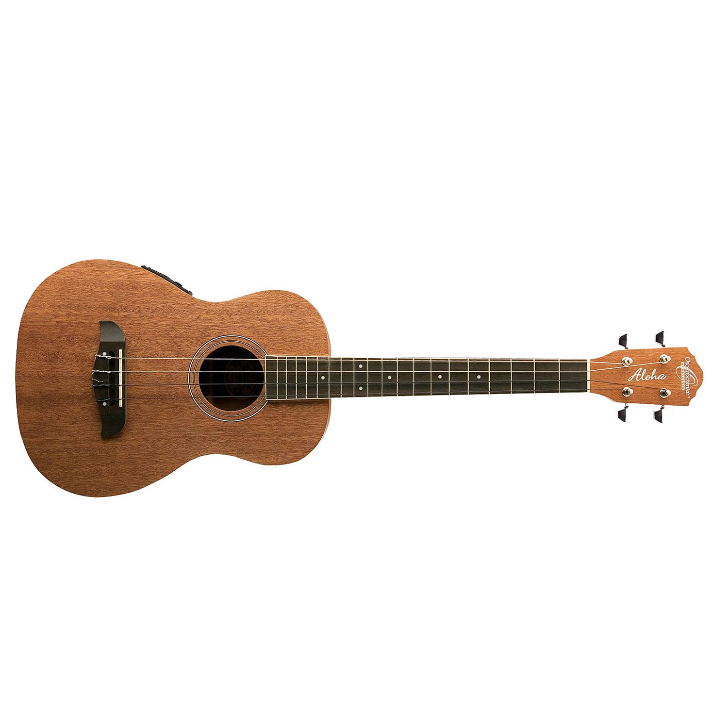 Oscar Schmidt OU52E-A-U All Mahogany Acoustic & Electric Baritone Size Ukulele, Natural