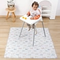 thumbnail image 4 of 130x130cm Spill Proof Mat for Baby Machine Washable and Lightweight Highchair Floor Mat for Home and Outdoor, 4 of 8