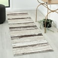 thumbnail image 4 of Luxe Weavers Lagos Collection 7501 Brown and Beige 2x7 Abstract Area Rug, 4 of 9