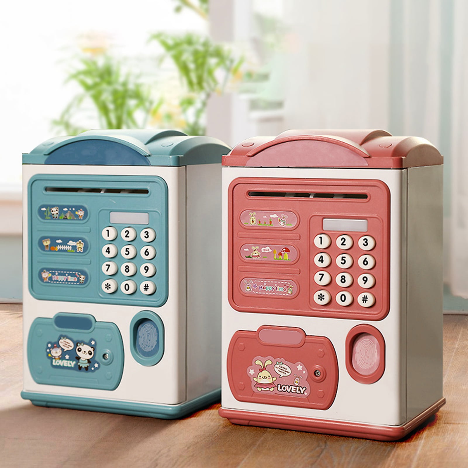 Wharick Piggy Bank with Music Light for Boys Girls, Auto-Roll Password  Fingerprint Electric Coin Cash ATM-Money Bank Birthday Gift for 2-10 Years  Old Kids - Walmart.com