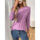thumbnail image 5 of Suéteres de Punto para Mujer, Estilo Pullover, Larga, Moda Otoño Violeta XL, 5 of 10
