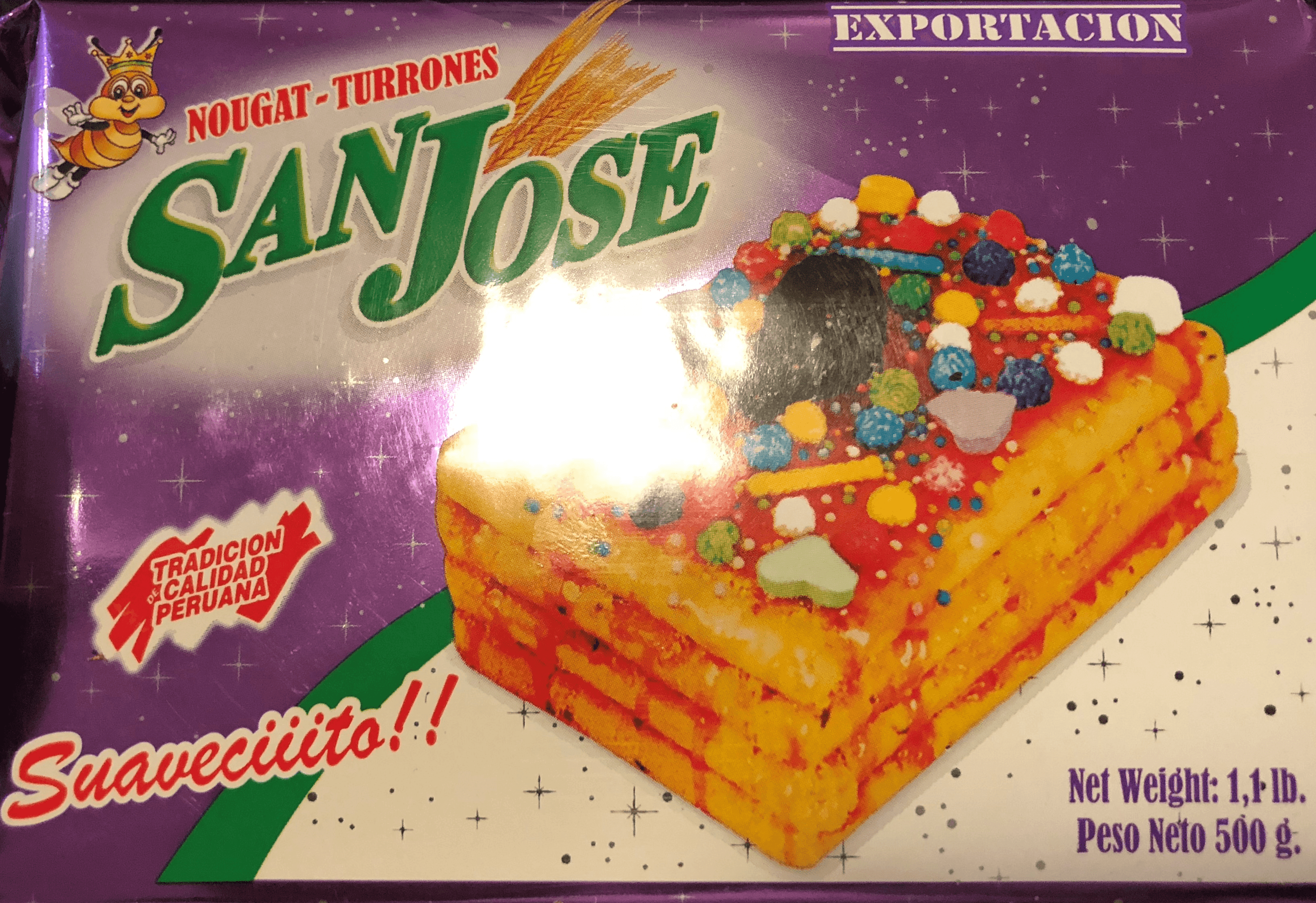 San Jose Nougat Turrones Peuvian Turron Dessert 18oz