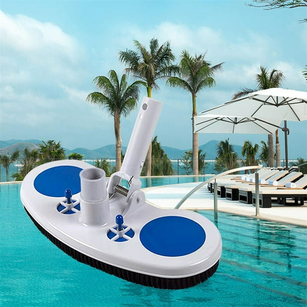 Tête D'Aspirateur Pour Piscine - 7 Brosses Inférieures + 2 Latérales - Raccord 32/38mm