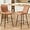 Brown, variant on 26 Inch Counter Stools Set of 2, Faux Leather Barstool Modern Counter Chair, Counter Height Bar Stools, Counter Height Stools Barstools for Dining Room Kitchen Islands