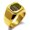 Gold, variant on Stainless Steel Letter B Initial 3D Cube Box Monogram Engraved Engraved Square Flat Top Biker Style Polished Signet Ring