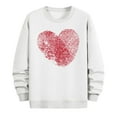 thumbnail image 5 of tarylea Mens Cute Heart Printed Sweatshirts Long Sleeve Crew Neck Pullover Casual Spring Loose Comfy Festival Tops, 5 of 6