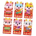 thumbnail image 2 of YAOMOBB Enveloppes Rouges de Nouvel An Dessin Animé Design Chance Argent Ensemble de 6 Fournitures de Fête de Printemps 2024, 2 of 7