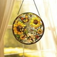 thumbnail image 4 of Sunflower Glass Suncatcher, Sunflower Stained Glass Hanging, Flower Garden Gift Home Decor, Birthday Gift, Window Hanging, Mother's Day Gift, 4 of 5