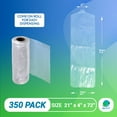 thumbnail image 2 of Clear Garment Bags for Storage, 21 x 4 x 72 Inches, Roll of 350 Clear Plastic Garment Bags for Hanging Clothes with Hanger Holes, 2 of 7