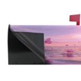 thumbnail image 4 of 25.4x20.78" Magnetic PVC Mailbox Cover Letter Box Cover Mailbox Wraps Post for Holiday Garden Yard Decor Pink Butterflies Flying, 4 of 9