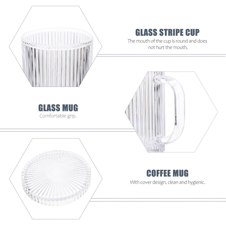 Transparent latte CUP 1x 7.39fl.oz 210ml Heat Resistant Glass Tea