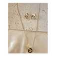 thumbnail image 5 of LAPRECIEUZ DE ARTHES JEWELRY 18K Yellow Gold-Plated Jewelry Set for Women – Round Pendant Necklace, Matching Earrings & Bracelet, Tarnish-Resistant, 5 of 10