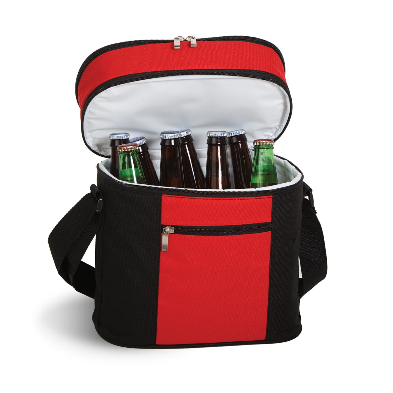 12” Red and Black Insulated Cooler Bag