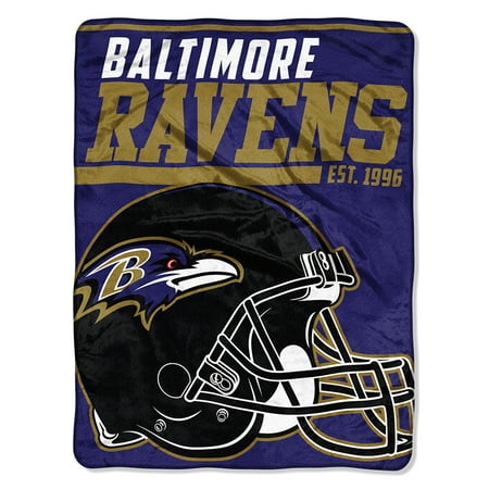 Baltimore Ravens Gloves - NFL Baltimore Ravens “40-Yard Dash” 46”x 60” Micro Raschel Throw