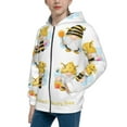 thumbnail image 2 of Kdxio Gnomes Honey Bee Pattern Kids Boys Girls Zip Up Hoodie 3D Printed Hooded Sweatshirt Hoody Coat with Pocket 7-12 Y-Medium, 2 of 6