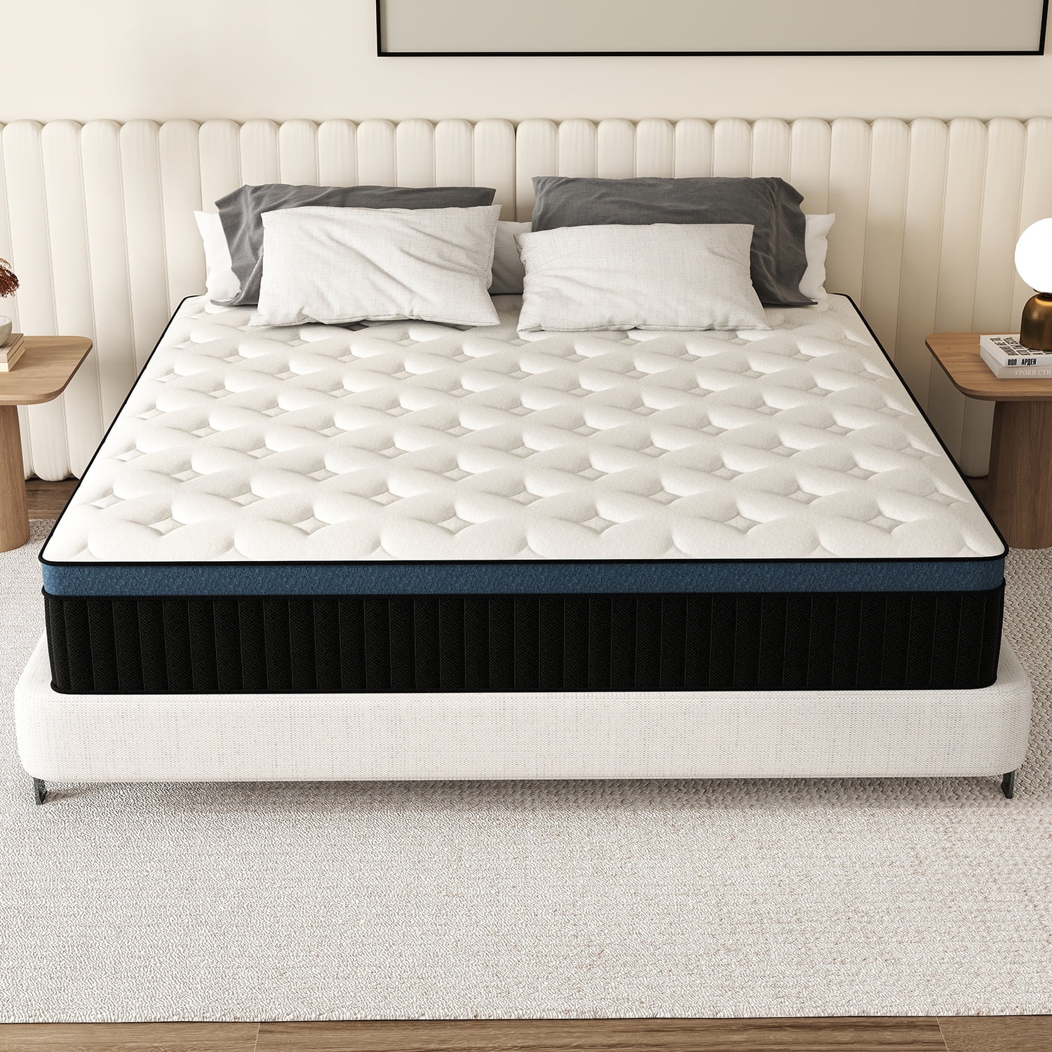 lemontalking 12 inch Twin Mattresses, Pocket Spring Hybrid Mattress with Gel Memory Foam for Cool Sleep,Medium Firm
