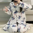 thumbnail image 2 of Chaqueta de primavera y otoño con dibujos animados de anime de Lilo y Stitch, ropa de casa bonita de Disney, pijama informal de moda para estudiantes de Stitch, conjunto de dos piezas, 2 of 4
