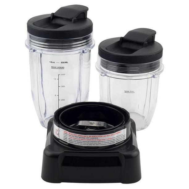 12 oz 18 oz Cups with Spout Lid and Flat Blade for Nutri Ninja BL61030