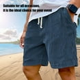 thumbnail image 7 of Mokaloha Mens Shorts, Pacificozy Men's Corduroy Shorts-Elastic Drawstring Waist Summer Beach Loose Fit Short (SUETCH Clearance),Light Green,X-Large, 7 of 7