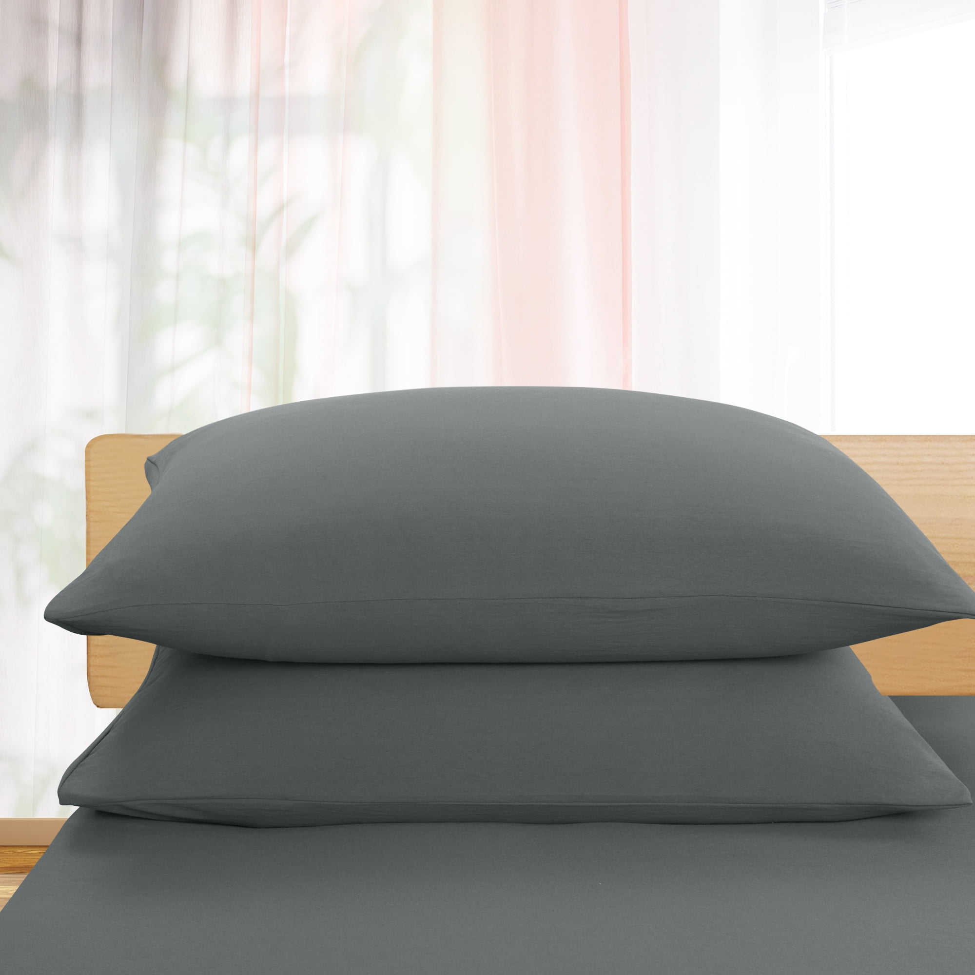 Unique Bargains 100% Microfiber Soft 3 Pieces Duvet Cover Set King Dark Gray