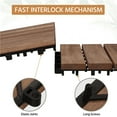 thumbnail image 6 of Topeakmart Interlocking Wood Flooring Tiles for Patio Garden, Pack of 27, Brown, 6 of 8