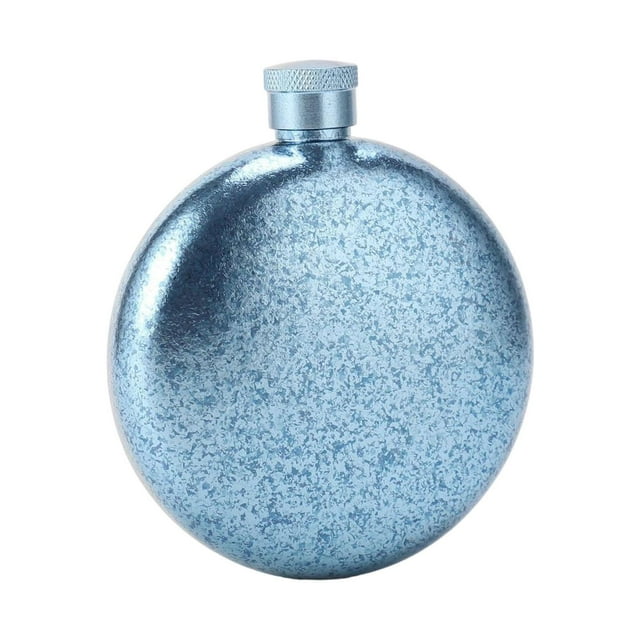 Frasco de cadera hecho de acero inoxidable, frasco de bolsillo, regalo para hombres, multifuncional, ligero, botella de vino, recipiente para licor pa Azul