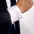 thumbnail image 2 of stainless steel geometric cuff links, 2 of 7