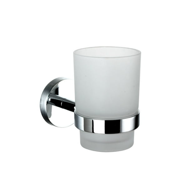 Pasta De Dientes Vaso De Vidrio Aleación De Zinc Montado En La Pared Baño Cepillo De Dientes Organizador Soporte matsuzay HA017894-00