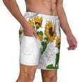 thumbnail image 3 of Goofa Plump Sunflower And Sketch Printed Men's Swim Trunks Board Shorts Quick Dry Mens Swimming Trunks with Compression Liner,Breathable Fit Hawaii Beach Shorts-Large, 3 of 9