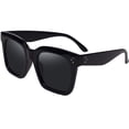 thumbnail image 1 of Gafas de Sol TAOTAOQI Vintage Cuadradas Sobredimensionadas UV400 Negro/Gris, 1 of 8