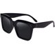 thumbnail image 1 of Gafas de Sol TAOTAOQI Vintage Cuadradas Sobredimensionadas UV400 Negro/Gris, 1 of 8