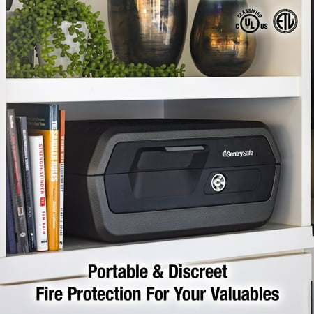 SentrySafe CHW30100 Fire-Resistant and Water-Resistant Safe Box with Key Lock, 0.36 Cu. ft.